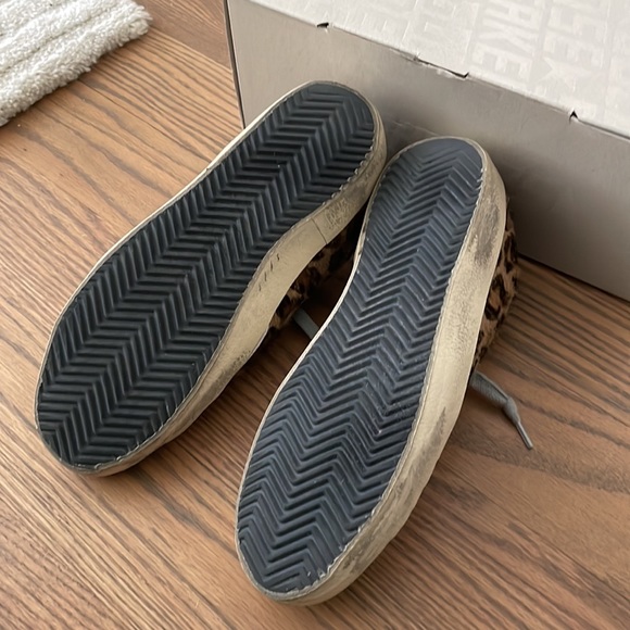 SOLD 🔴 On E🅱️. Golden Goose superstar distressed leopard calf hair sneakers - Picture 10 of 12